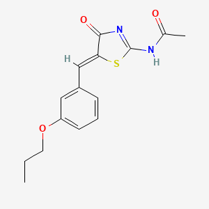 N-[(5Z)-4-oxo-5-(3-propoxybenzylidene)-4,5-dihydro-1,3-thiazol-2-yl]acetamide