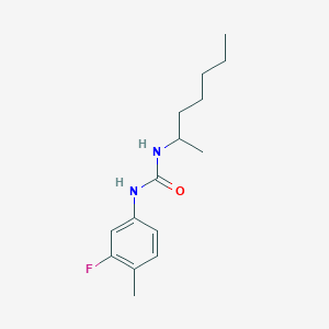 N-(3-fluoro-4-methylphenyl)-N'-(1-methylhexyl)urea