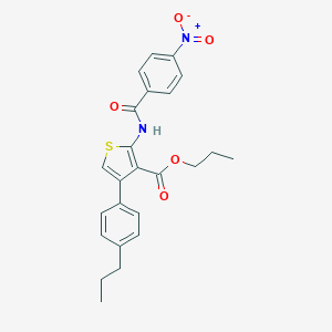 Propyl 2-({4-nitrobenzoyl}amino)-4-(4-propylphenyl)-3-thiophenecarboxylate