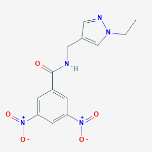 N-[(1-ethyl-1H-pyrazol-4-yl)methyl]-3,5-bisnitrobenzamide