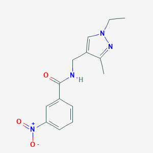 N-[(1-ethyl-3-methyl-1H-pyrazol-4-yl)methyl]-3-nitrobenzamide