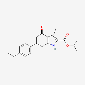 propan-2-yl 6-(4-ethylphenyl)-3-methyl-4-oxo-4,5,6,7-tetrahydro-1H-indole-2-carboxylate