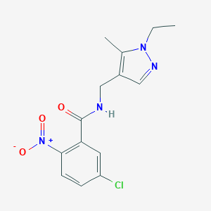 5-chloro-N-[(1-ethyl-5-methyl-1H-pyrazol-4-yl)methyl]-2-nitrobenzamide