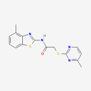 N-(4-methyl-1,3-benzothiazol-2-yl)-2-[(4-methylpyrimidin-2-yl)sulfanyl]acetamide