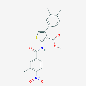 Methyl 4-(3,4-dimethylphenyl)-2-({4-nitro-3-methylbenzoyl}amino)thiophene-3-carboxylate