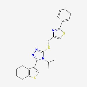 4-isopropyl-3-{[(2-phenyl-1,3-thiazol-4-yl)methyl]thio}-5-(4,5,6,7-tetrahydro-1-benzothien-3-yl)-4H-1,2,4-triazole