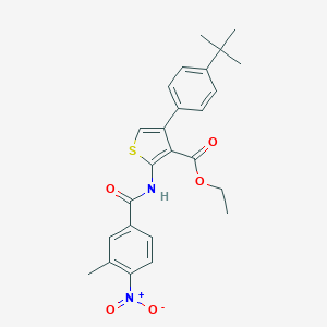 Ethyl 4-(4-tert-butylphenyl)-2-({4-nitro-3-methylbenzoyl}amino)-3-thiophenecarboxylate