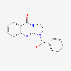 molecular formula C17H13N3O2 B4545712 1-benzoyl-2,3-dihydroimidazo[2,1-b]quinazolin-5(1H)-one 