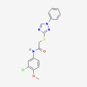 N-(3-chloro-4-methoxyphenyl)-2-[(1-phenyl-1H-1,2,4-triazol-3-yl)thio]acetamide