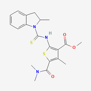 methyl 5-[(dimethylamino)carbonyl]-4-methyl-2-{[(2-methyl-2,3-dihydro-1H-indol-1-yl)carbonothioyl]amino}-3-thiophenecarboxylate