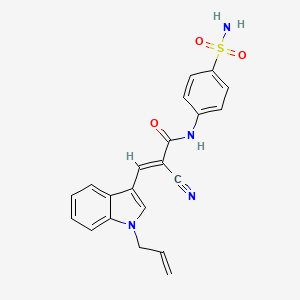 3-(1-allyl-1H-indol-3-yl)-N-[4-(aminosulfonyl)phenyl]-2-cyanoacrylamide