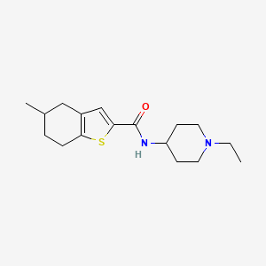 molecular formula C17H26N2OS B4545778 N-(1-ethylpiperidin-4-yl)-5-methyl-4,5,6,7-tetrahydro-1-benzothiophene-2-carboxamide 