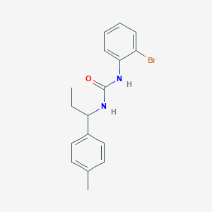 molecular formula C17H19BrN2O B4545799 1-(2-Bromophenyl)-3-[1-(4-methylphenyl)propyl]urea 