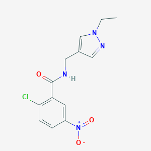 2-chloro-N-[(1-ethyl-1H-pyrazol-4-yl)methyl]-5-nitrobenzamide