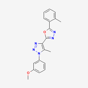 2-[1-(3-methoxyphenyl)-5-methyl-1H-1,2,3-triazol-4-yl]-5-(2-methylphenyl)-1,3,4-oxadiazole