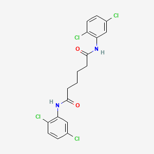 molecular formula C18H16Cl4N2O2 B4545837 N,N'-bis(2,5-dichlorophenyl)hexanediamide 