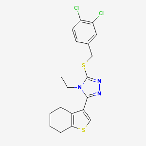 3-[(3,4-dichlorobenzyl)thio]-4-ethyl-5-(4,5,6,7-tetrahydro-1-benzothien-3-yl)-4H-1,2,4-triazole