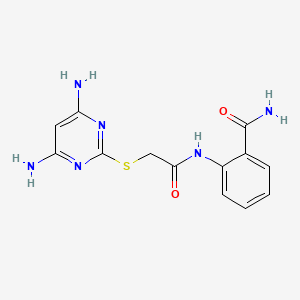 2-({2-[(4,6-DIAMINO-2-PYRIMIDINYL)SULFANYL]ACETYL}AMINO)BENZAMIDE