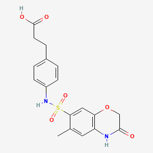 3-[4-(6-METHYL-3-OXO-3,4-DIHYDRO-2H-1,4-BENZOXAZINE-7-SULFONAMIDO)PHENYL]PROPANOIC ACID