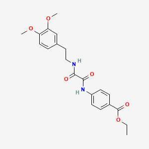 Ethyl 4-[[2-[2-(3,4-dimethoxyphenyl)ethylamino]-2-oxoacetyl]amino]benzoate