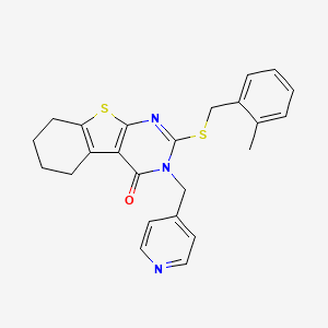 2-[(2-METHYLBENZYL)SULFANYL]-3-(4-PYRIDYLMETHYL)-5,6,7,8-TETRAHYDRO[1]BENZOTHIENO[2,3-D]PYRIMIDIN-4(3H)-ONE