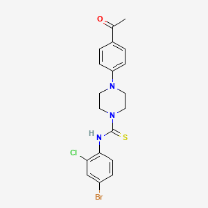 molecular formula C19H19BrClN3OS B4546007 4-(4-acetylphenyl)-N-(4-bromo-2-chlorophenyl)-1-piperazinecarbothioamide 