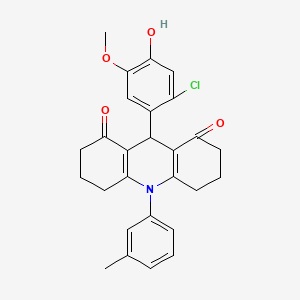 9-(2-chloro-4-hydroxy-5-methoxyphenyl)-10-(3-methylphenyl)-3,4,6,7,9,10-hexahydro-1,8(2H,5H)-acridinedione