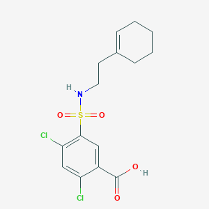 2,4-dichloro-5-({[2-(1-cyclohexen-1-yl)ethyl]amino}sulfonyl)benzoic acid