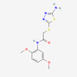 2-[(5-amino-1,3,4-thiadiazol-2-yl)sulfanyl]-N-(2,5-dimethoxyphenyl)acetamide