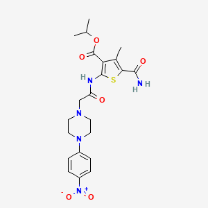 isopropyl 5-(aminocarbonyl)-4-methyl-2-({[4-(4-nitrophenyl)-1-piperazinyl]acetyl}amino)-3-thiophenecarboxylate