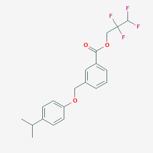 molecular formula C20H20F4O3 B454604 2,2,3,3-Tetrafluoropropyl 3-[(4-isopropylphenoxy)methyl]benzoate 