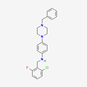 4-(4-benzyl-1-piperazinyl)-N-(2-chloro-6-fluorobenzyl)aniline