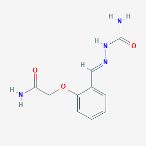 molecular formula C10H12N4O3 B454605 (2E)-2-[2-(2-amino-2-oxoethoxy)benzylidene]hydrazinecarboxamide 