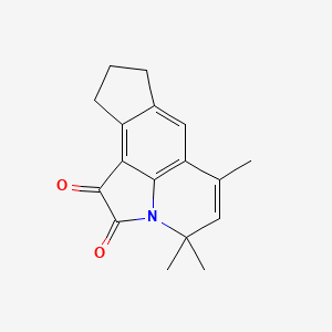 molecular formula C17H17NO2 B4546058 4,4,6-trimethyl-4,8,9,10-tetrahydrocyclopenta[g]pyrrolo[3,2,1-ij]quinoline-1,2-dione 