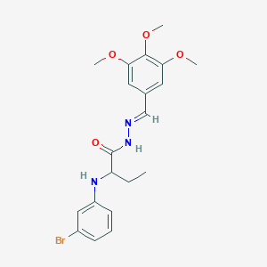 2-(3-bromoanilino)-N'-(3,4,5-trimethoxybenzylidene)butanohydrazide