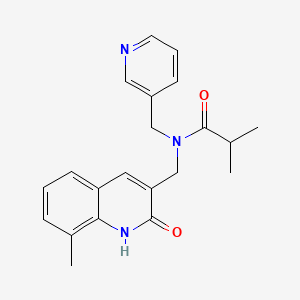 molecular formula C21H23N3O2 B4546066 N-[(2-hydroxy-8-methyl-3-quinolinyl)methyl]-2-methyl-N-(3-pyridinylmethyl)propanamide 