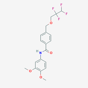 N-(3,4-dimethoxyphenyl)-4-[(2,2,3,3-tetrafluoropropoxy)methyl]benzamide
