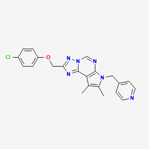 2-[(4-CHLOROPHENOXY)METHYL]-8,9-DIMETHYL-7-(4-PYRIDYLMETHYL)-7H-PYRROLO[3,2-E][1,2,4]TRIAZOLO[1,5-C]PYRIMIDINE