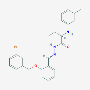 molecular formula C25H26BrN3O2 B454611 N'-{2-[(3-bromobenzyl)oxy]benzylidene}-2-(3-toluidino)butanohydrazide 