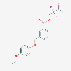 molecular formula C19H18F4O4 B454614 2,2,3,3-Tetrafluoropropyl 3-[(4-ethoxyphenoxy)methyl]benzoate 