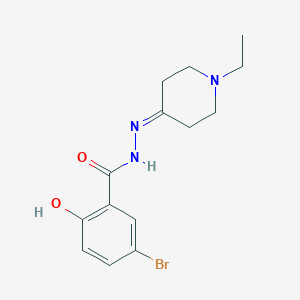 5-bromo-N'-(1-ethylpiperidin-4-ylidene)-2-hydroxybenzohydrazide