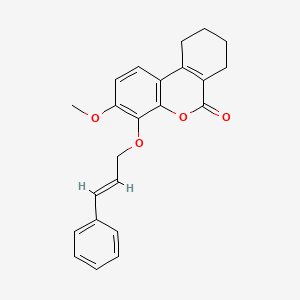 3-METHOXY-4-{[(2E)-3-PHENYLPROP-2-EN-1-YL]OXY}-6H,7H,8H,9H,10H-CYCLOHEXA[C]CHROMEN-6-ONE