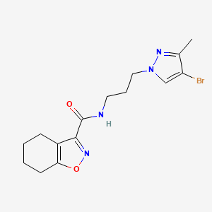 N~3~-[3-(4-BROMO-3-METHYL-1H-PYRAZOL-1-YL)PROPYL]-4,5,6,7-TETRAHYDRO-1,2-BENZISOXAZOLE-3-CARBOXAMIDE