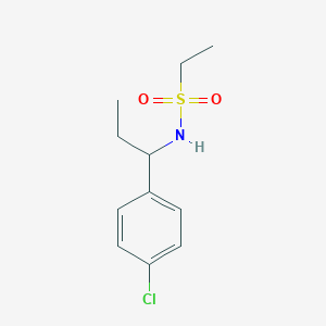 N-[1-(4-chlorophenyl)propyl]ethane-1-sulfonamide