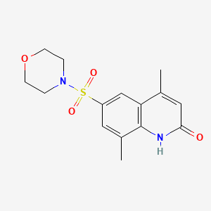 4,8-dimethyl-6-morpholin-4-ylsulfonyl-1H-quinolin-2-one