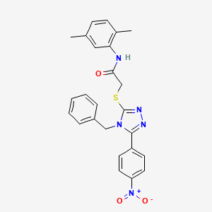 2-{[4-benzyl-5-(4-nitrophenyl)-4H-1,2,4-triazol-3-yl]sulfanyl}-N-(2,5-dimethylphenyl)acetamide