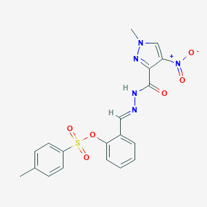 2-[2-({4-nitro-1-methyl-1H-pyrazol-3-yl}carbonyl)carbohydrazonoyl]phenyl 4-methylbenzenesulfonate