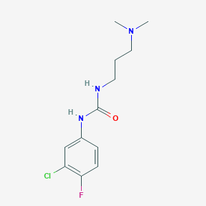 molecular formula C12H17ClFN3O B4546213 1-(3-Chloro-4-fluorophenyl)-3-[3-(dimethylamino)propyl]urea 