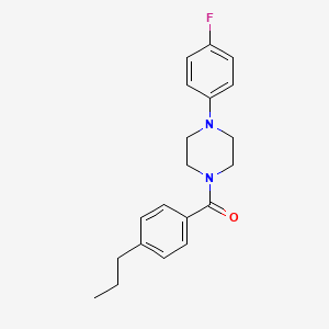 molecular formula C20H23FN2O B4546233 [4-(4-FLUOROPHENYL)PIPERAZINO](4-PROPYLPHENYL)METHANONE 