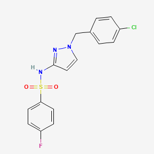 N~1~-[1-(4-CHLOROBENZYL)-1H-PYRAZOL-3-YL]-4-FLUORO-1-BENZENESULFONAMIDE